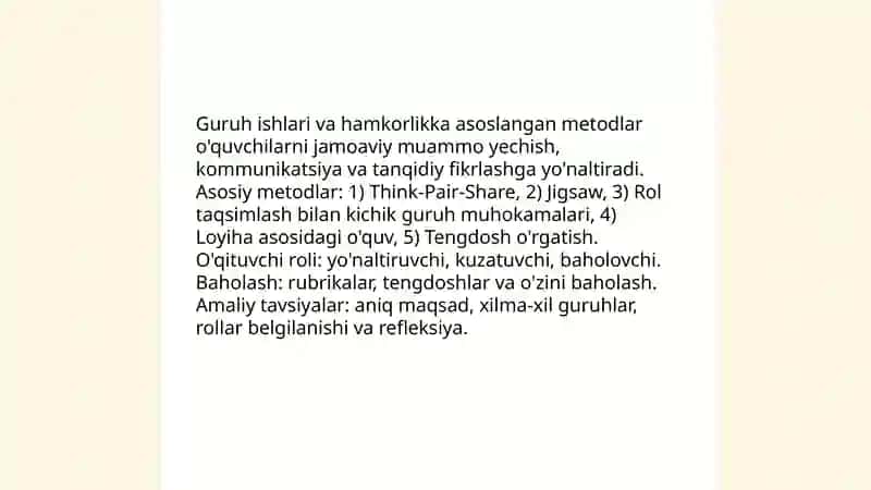 Oʻqitishda interfaol metodlar 4