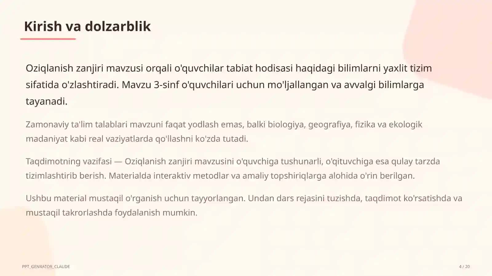Oziqlanish zanjiri (3-sinf) 4