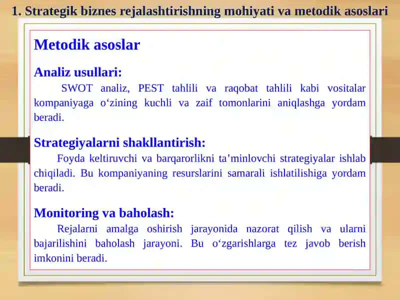Biznes g‘oya tahlilini metodik asoslari 4