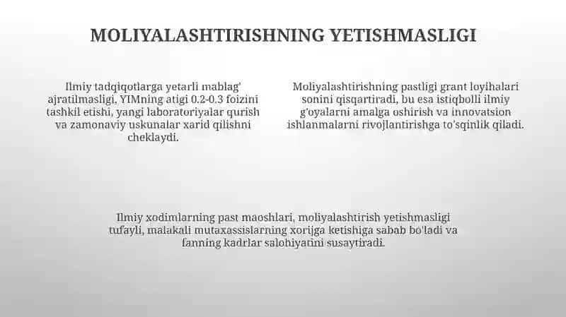 Moliyalashtirishning Yetishmasligi 4