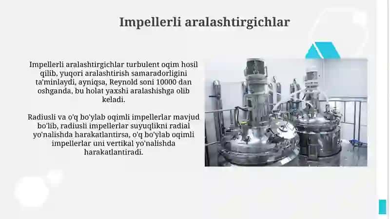 Zamonaviy suyuq muhitda aralashtirish uskunalarining turlari 4