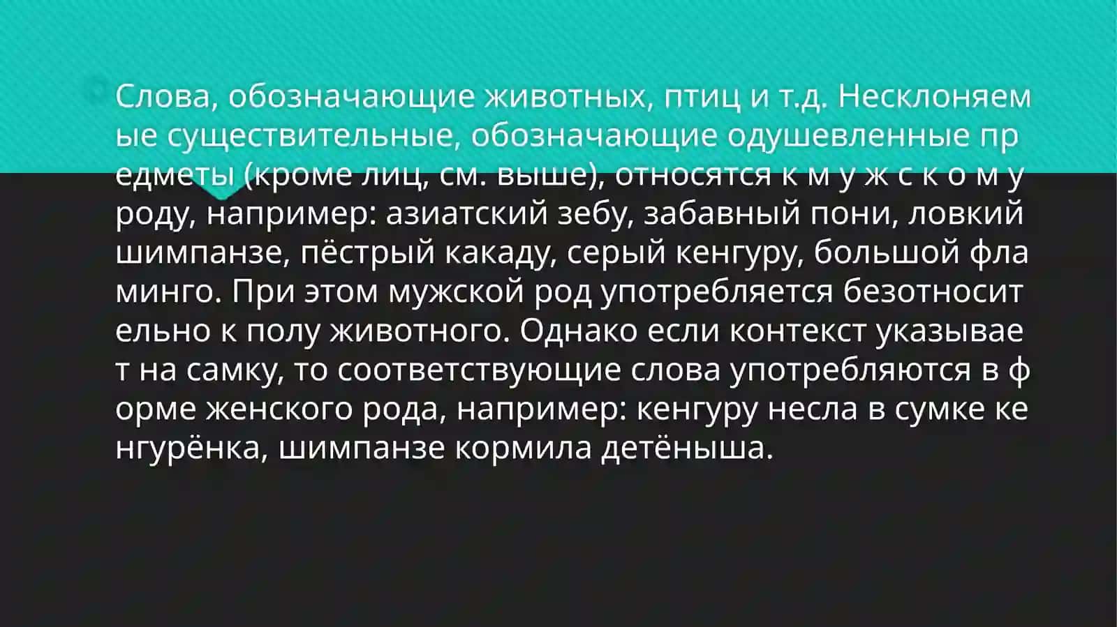 Род несклоняемых существительных 4