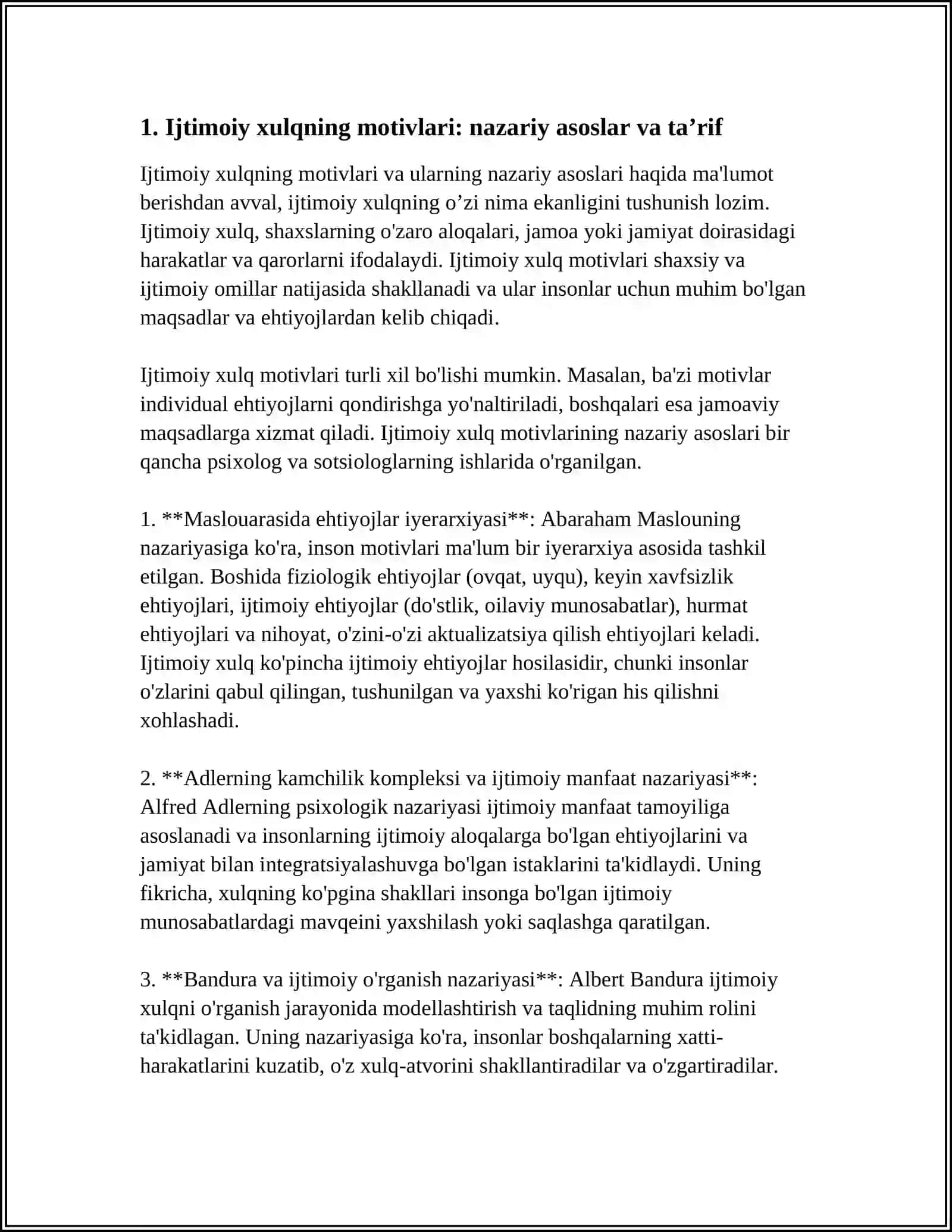 IJTIMOIY XULQNING MOTIVLARI 4