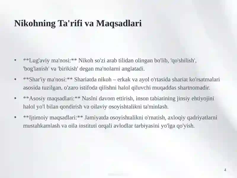 Nikoh: Muqaddas Rishta va Oilaviy Baxt Asoslari 4