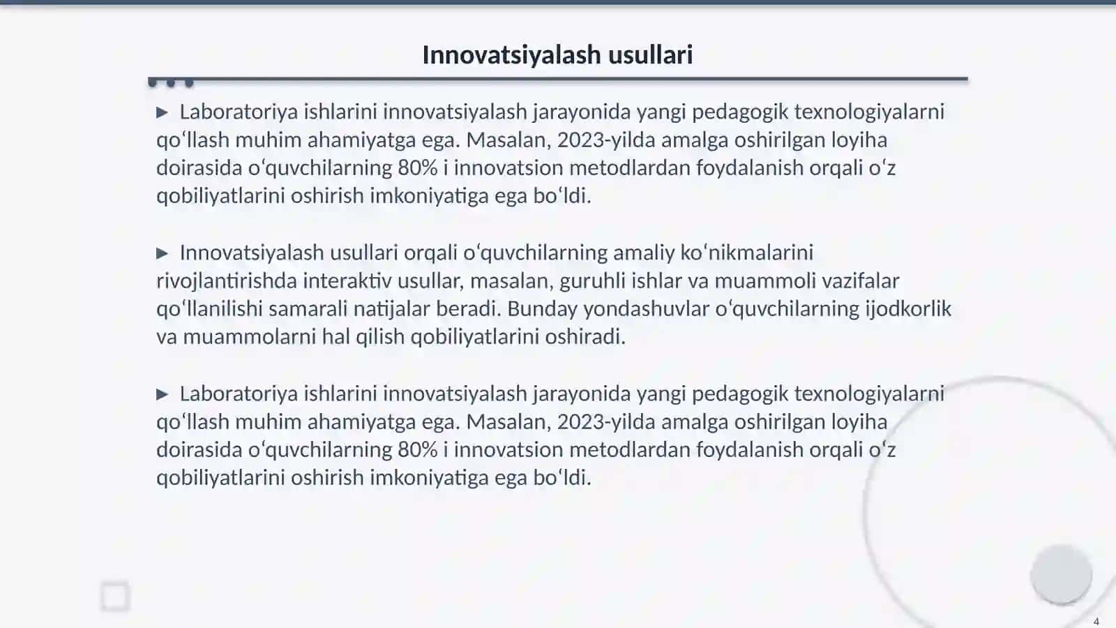 Biologiya oʻqitishmetodikasi 4