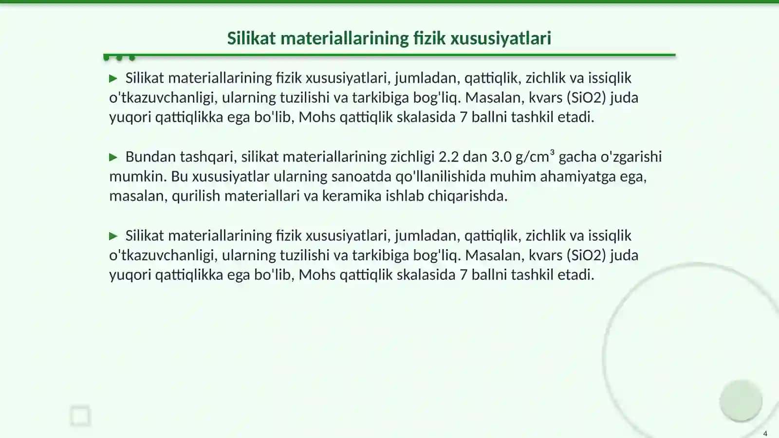 silikat materiallari fizik kimyosi 4