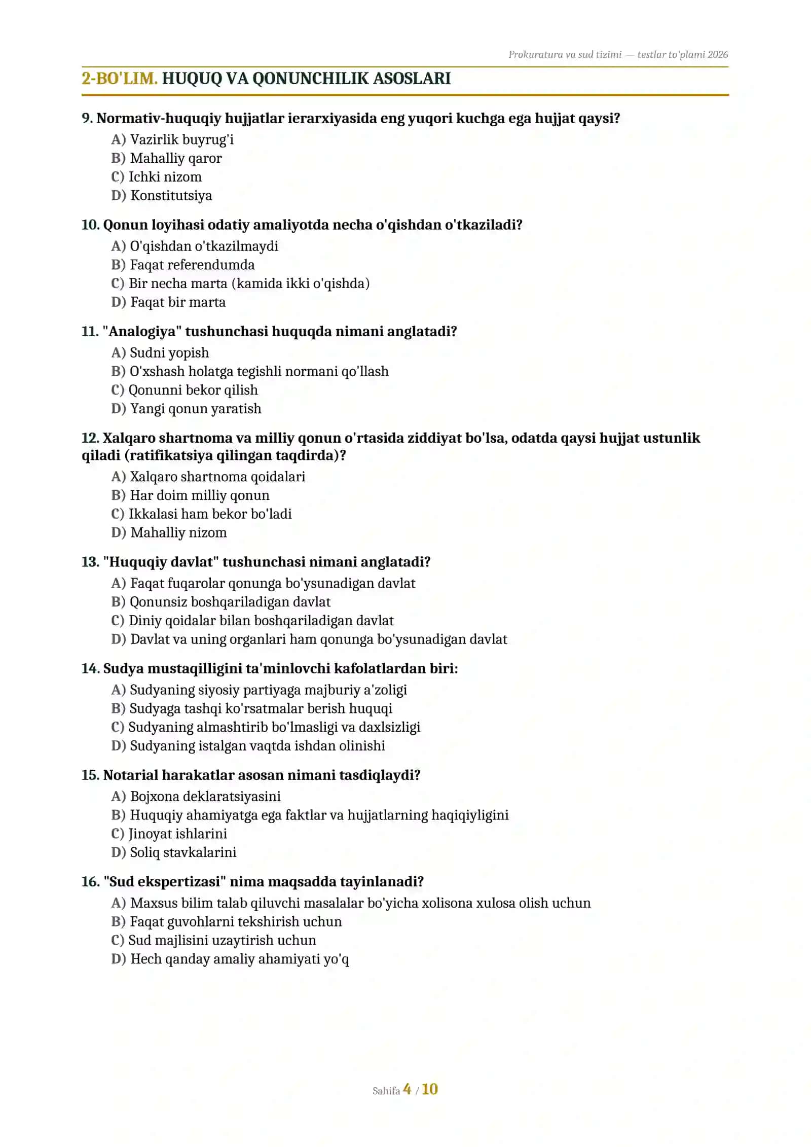Prokuratura sud testlari 4