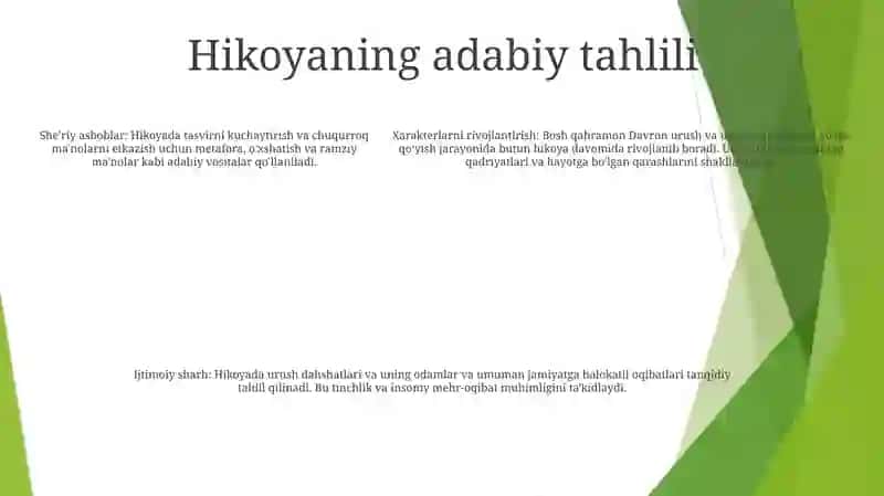 O'Tkir Hoshimovning "Dunyoning Ishlari" Povesti Tahlili 4