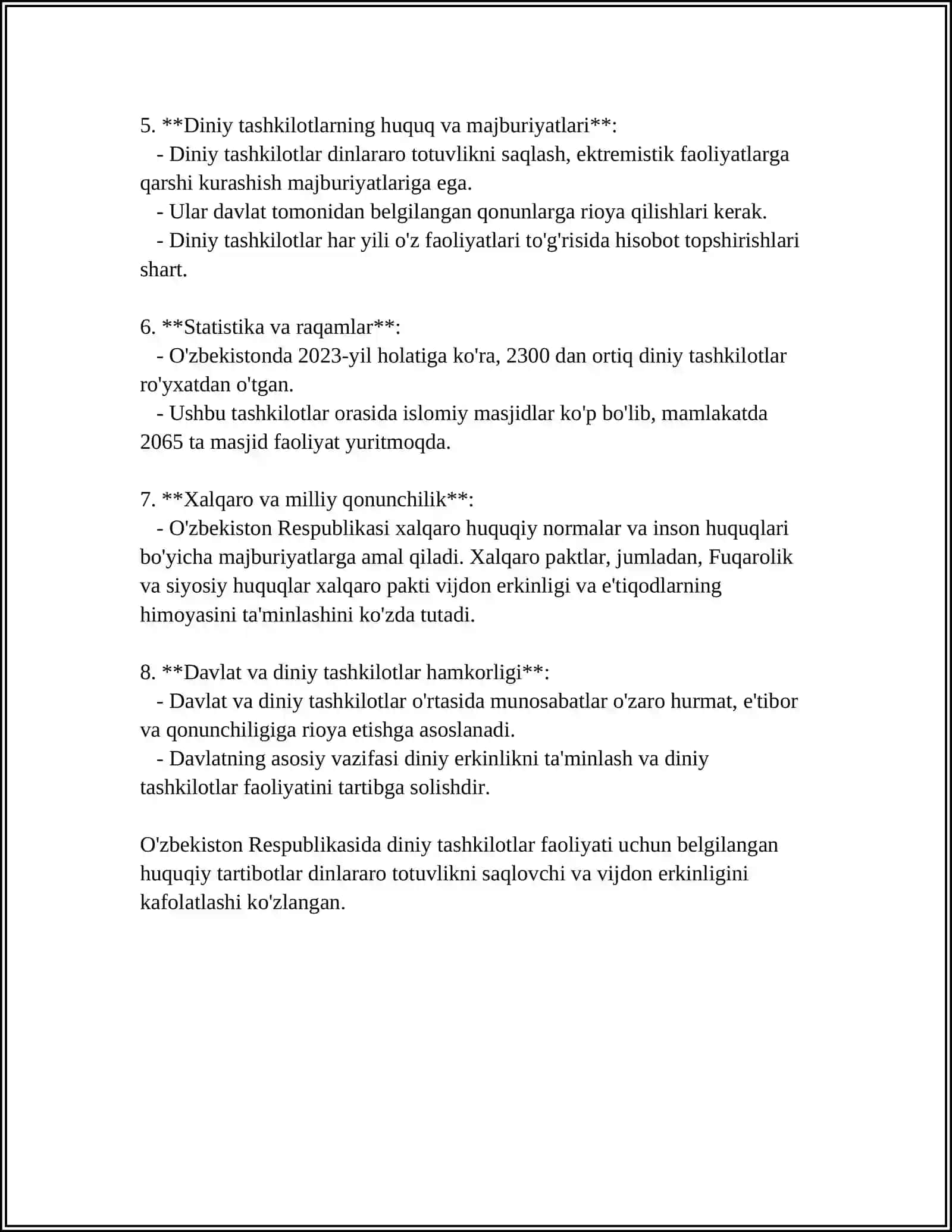 O'zbekistonda diniy tashkilotlarning huquqiy maqomi 4