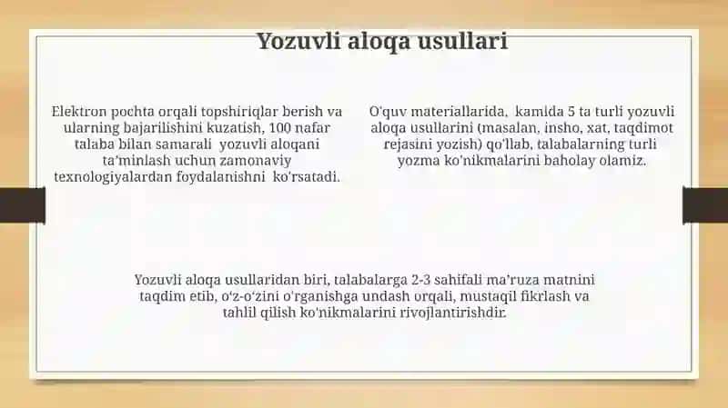 Pedagogikada muloqot usullari 4