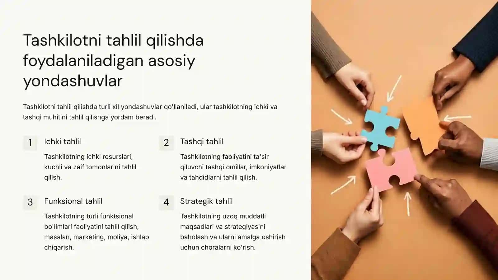 Tashkilotni AMALIY TAHLIL qilish nazariyalari 4