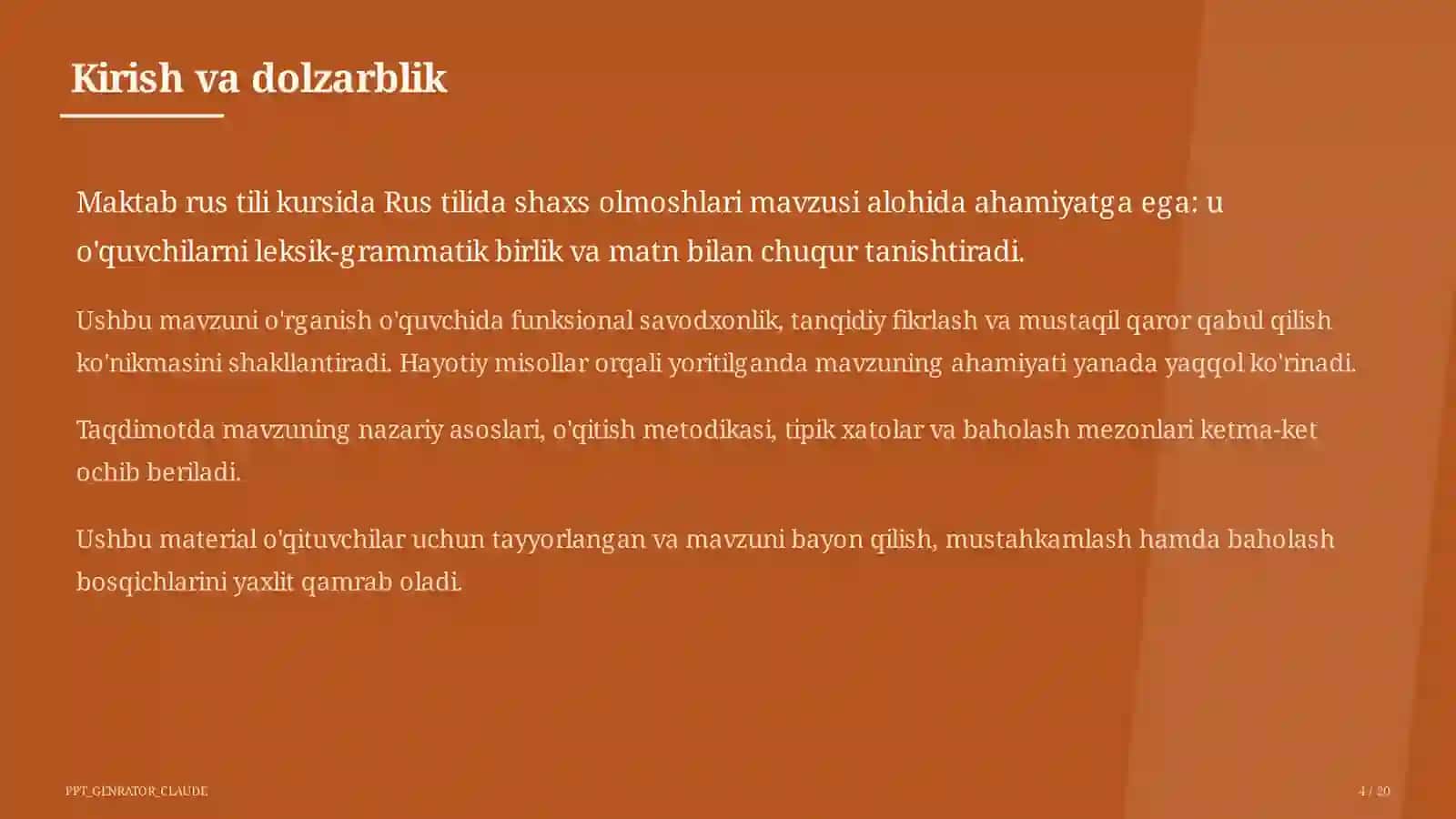 Rus tilida shaxs olmoshlari (5-sinf) 4