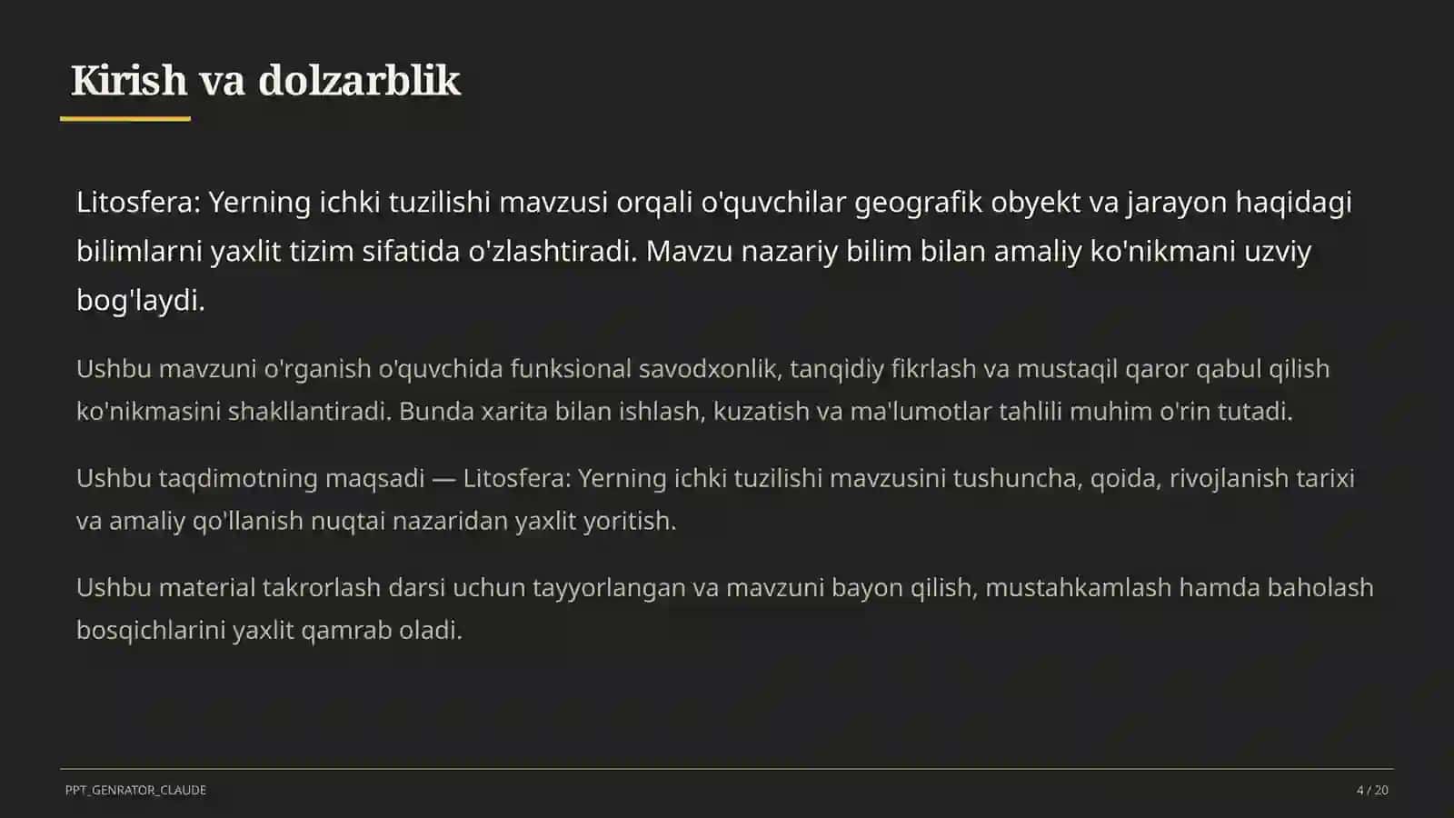 Litosfera: Yerning ichki tuzilishi (5-sinf) 4