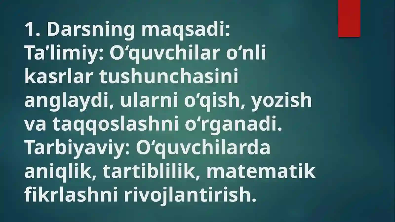 Matematika va unioʻqitish metodikasi 4