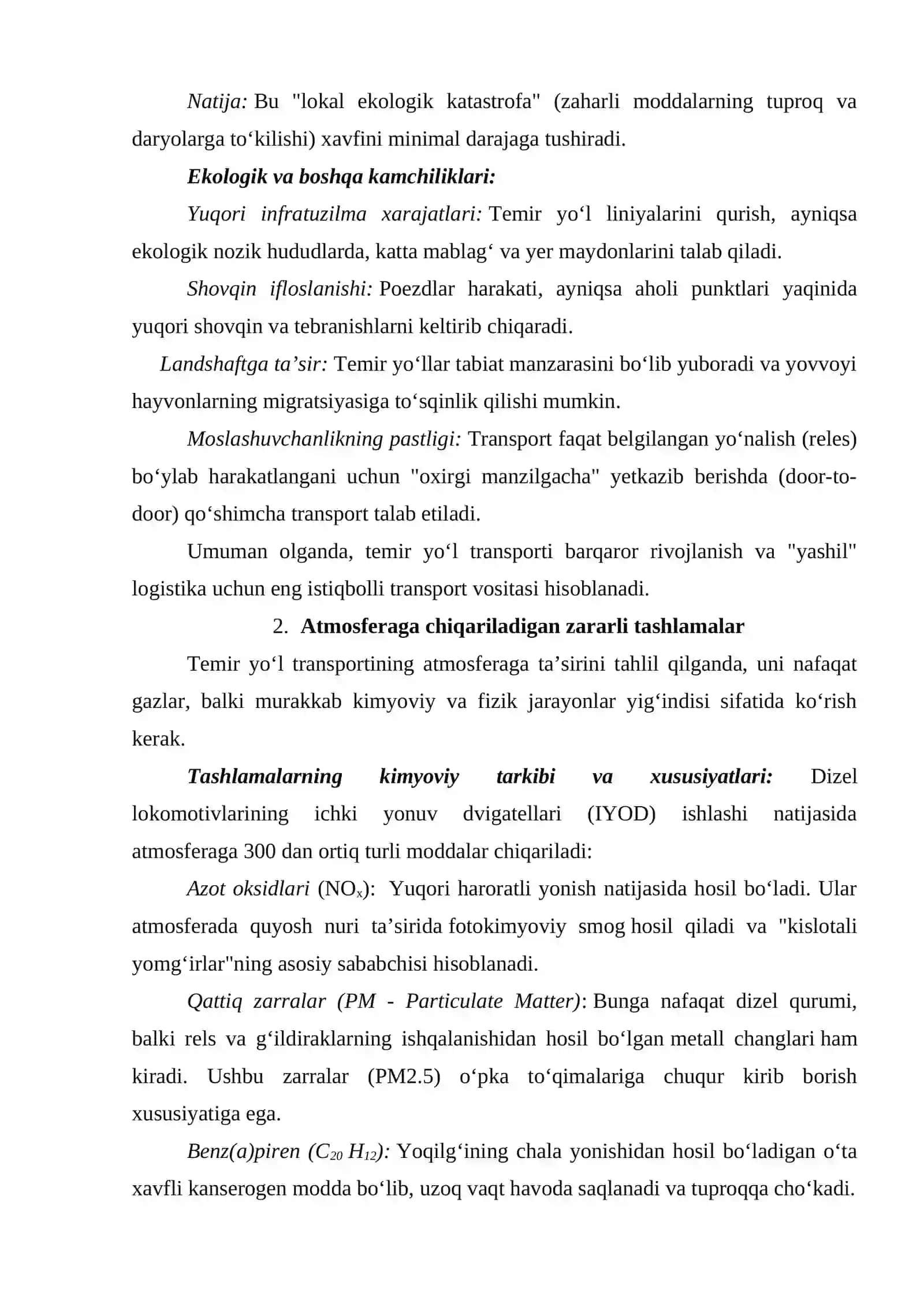 Temir yo'l transportining ifloslanishi 4