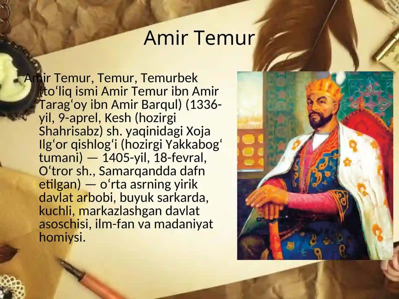 Mustaqillik yillarida Oʻzbekistonda Amir Temur davri tarixining oʻrganilishi 4