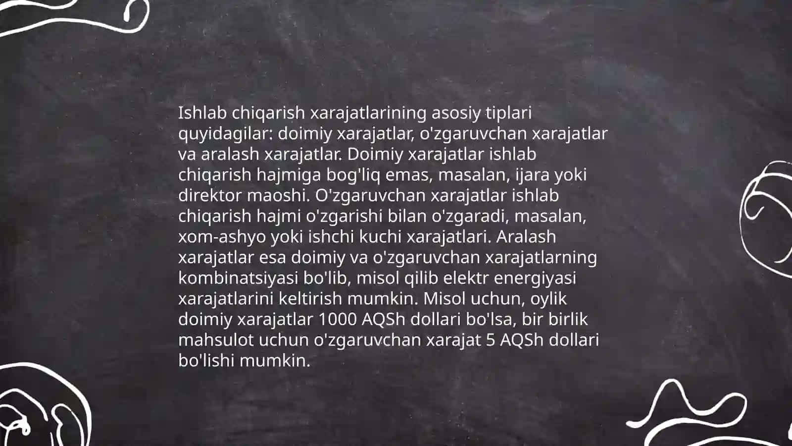 Korxonaning xarajatlari mohiyati va uning asosiy tiplari 4