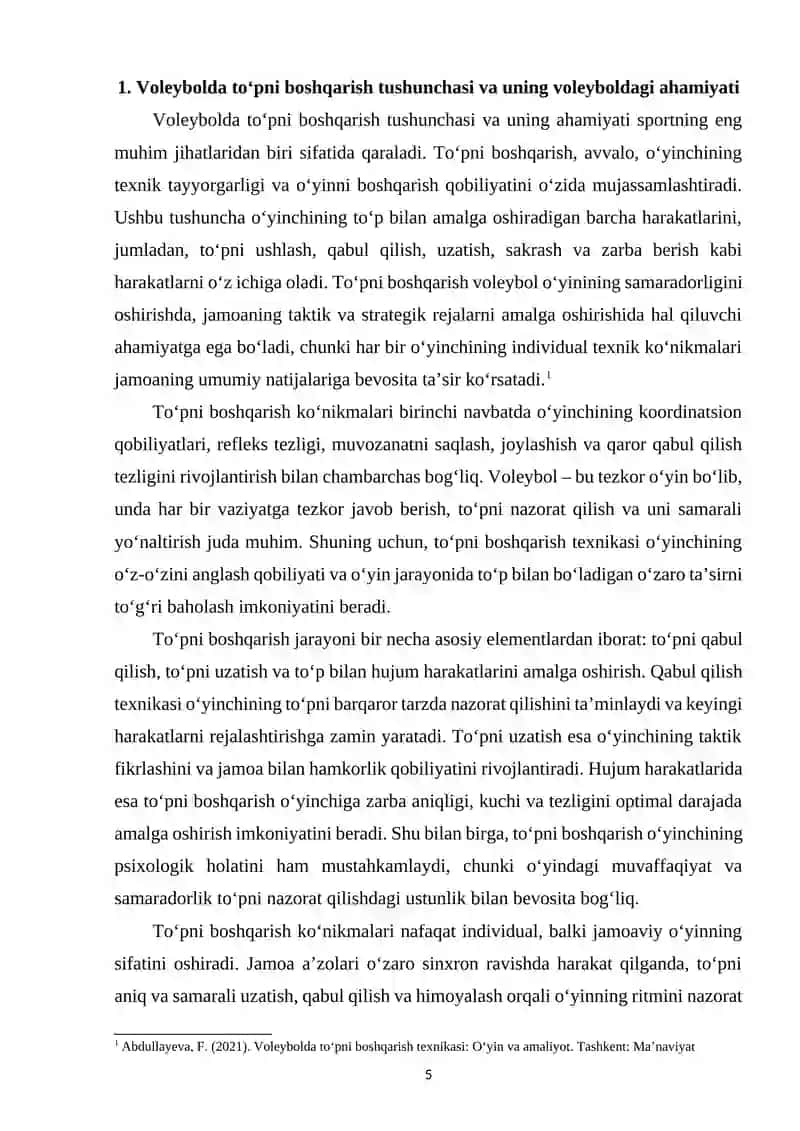 Voleybol o‘yinida to‘pni boshqarishning texnik usullari, to‘pni o‘yinga kiritish, to‘pni uzatish va qabul qilish 4