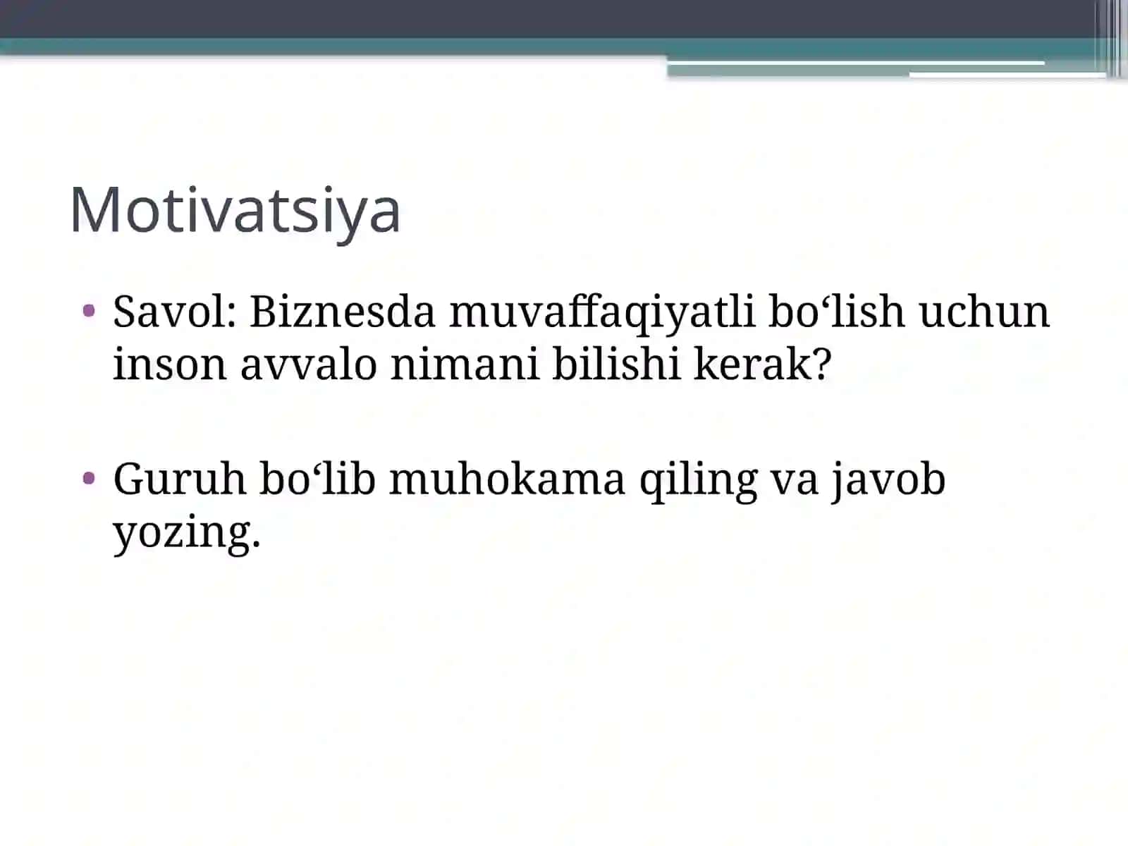 Iqtisodiyot va biznes fanida o‘z-o‘zini anglash va shaxsiy yutuqlarni SWOT tahlili yordamida shakllantirish 4