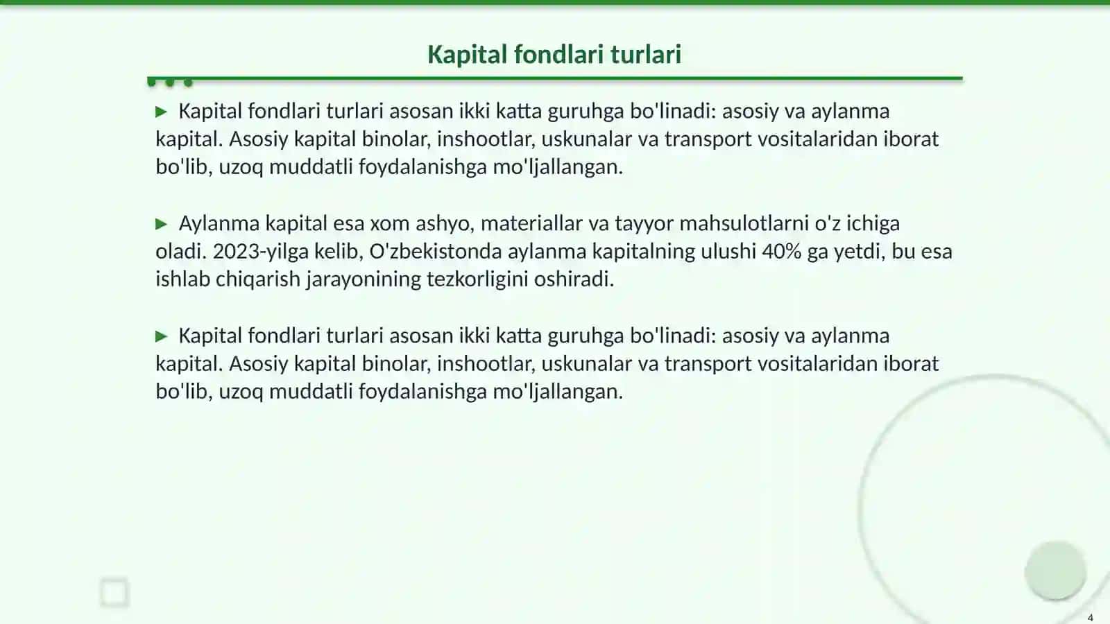 Kapital fondlari va moliyaviy natijalar hisobi 4