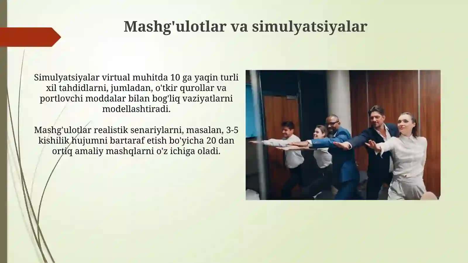 Jamoa boʻlib himoyalanish texnikasiga oʻrgatish 4