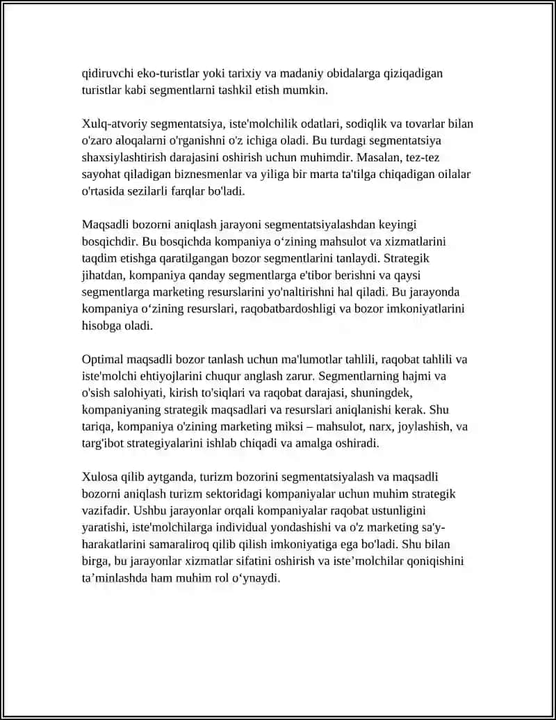 TURIZM SOHASIDA MARKETING TAMOYILLARI 4