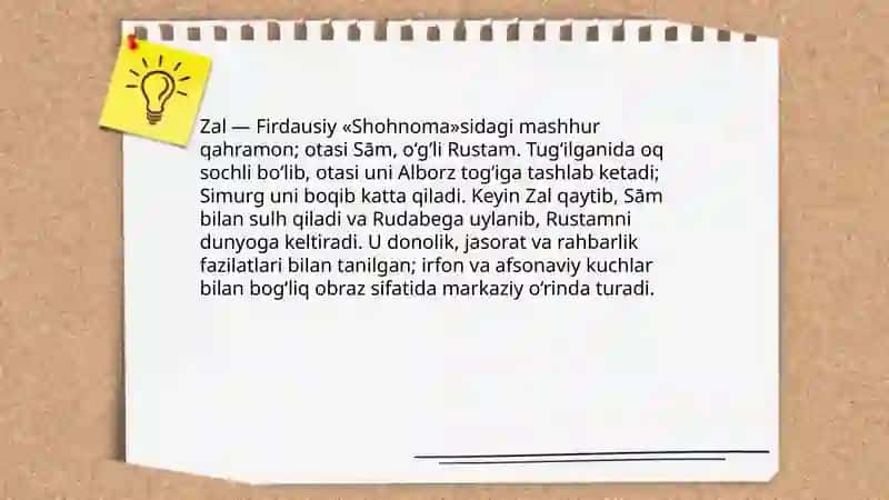 Firdavsiy “Shohnomasi” qahramonlari 4