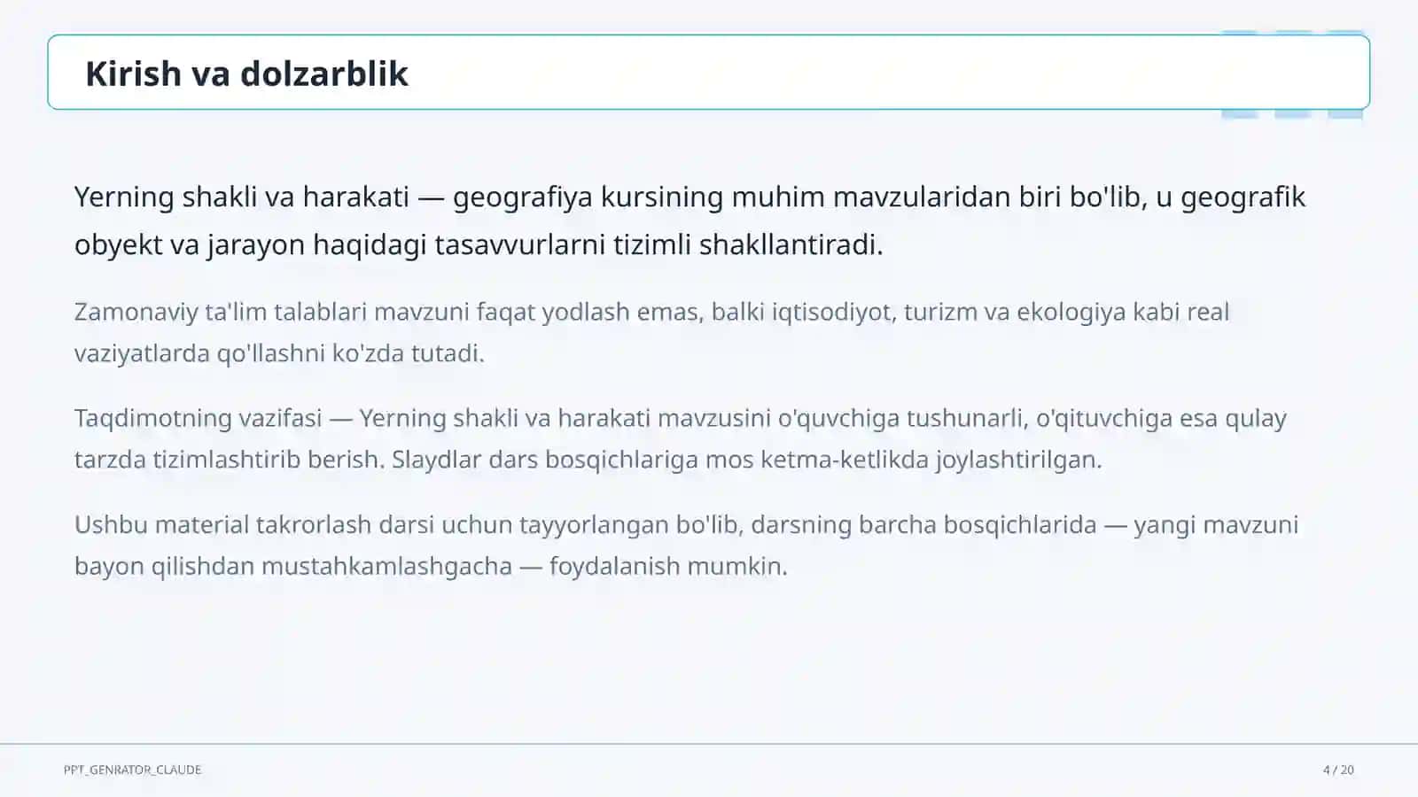 Yerning shakli va harakati (5-sinf) 4