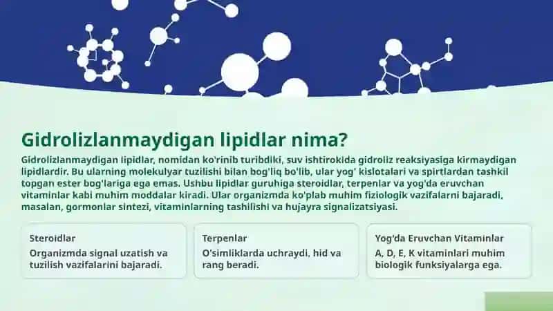 Gidrolizlanmaydigan Lipidlar 4
