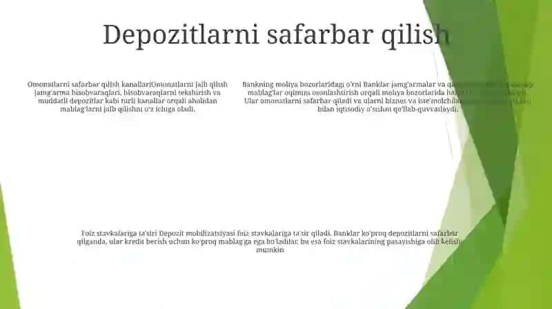 Banklarning Moliya Bozoridagi Faoliyati 4