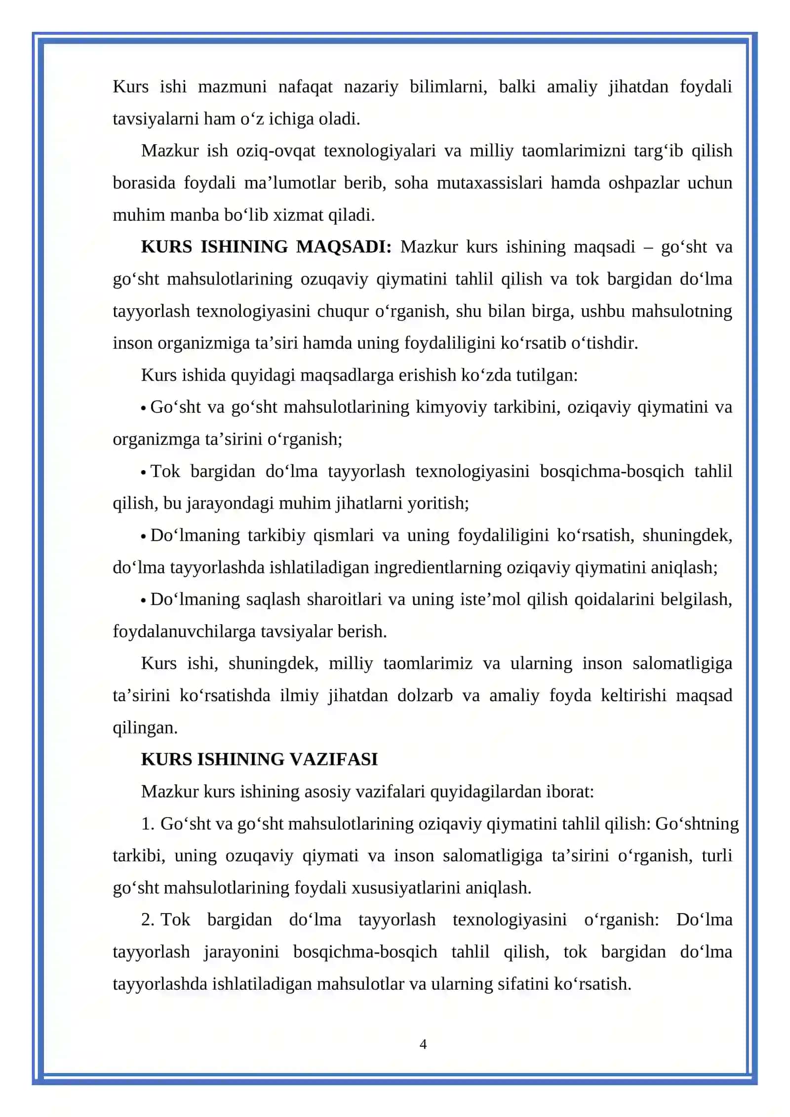 MAHSULOT TAYYORLASH TEXNOLOGIYASI 4