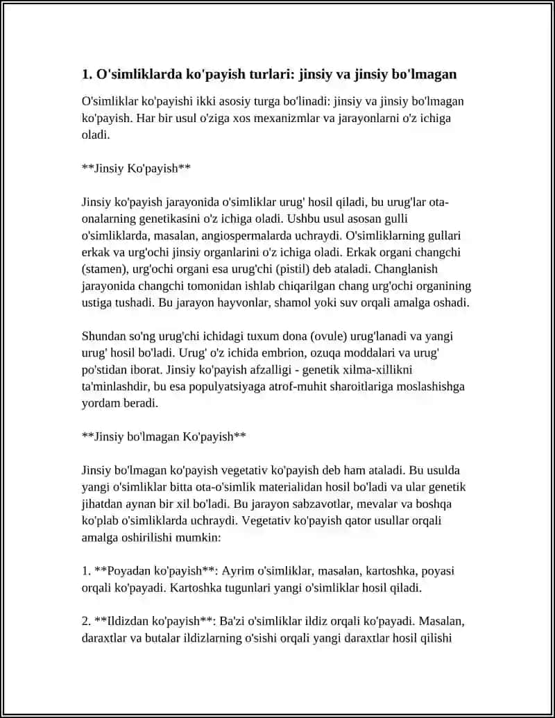 O'SIMLIKLARNING KO'PAYISHI, GAMETOFIT VA SPOROFIT NASILLAR 4