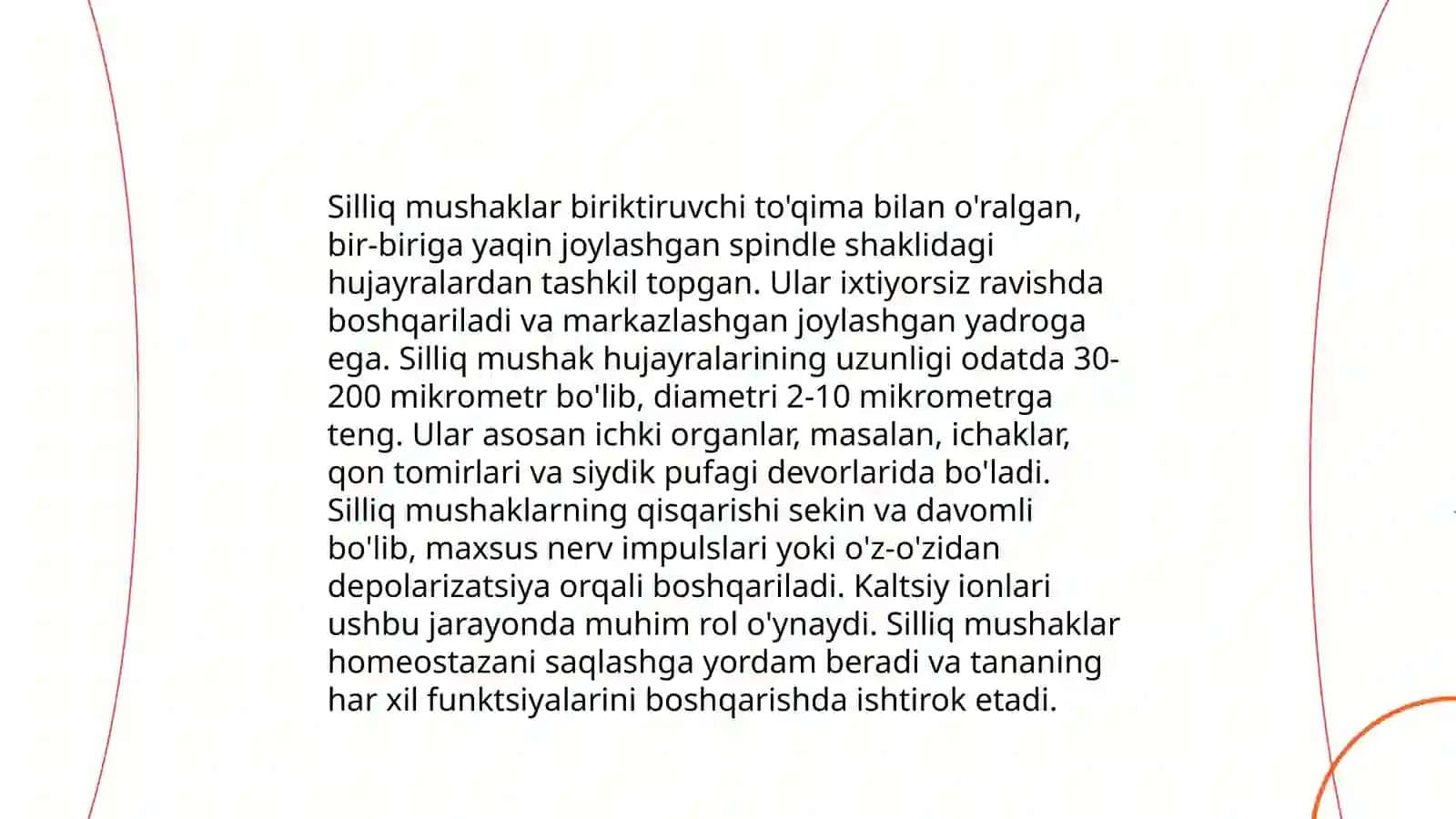 Kòndalang tarģil va silliq mushaklarning rivojlanishdagi asosiy farqlari 4