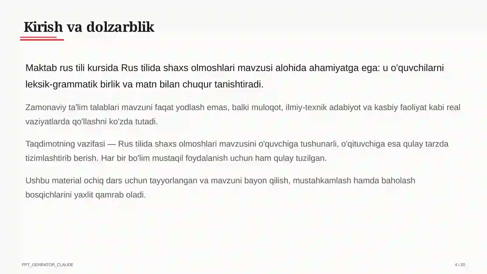 Rus tilida shaxs olmoshlari (5-sinf) 4