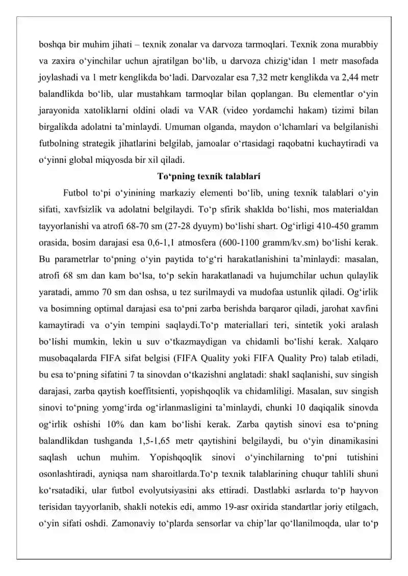 Futbol O'yinining Asosiy Qoidalari va Xalqaro Talablari 4