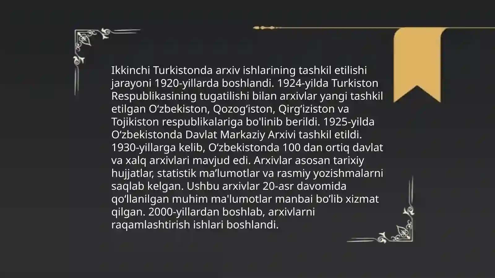 Rossiya imperiyasi davridagi Turkistonning arxiv siyosati 4
