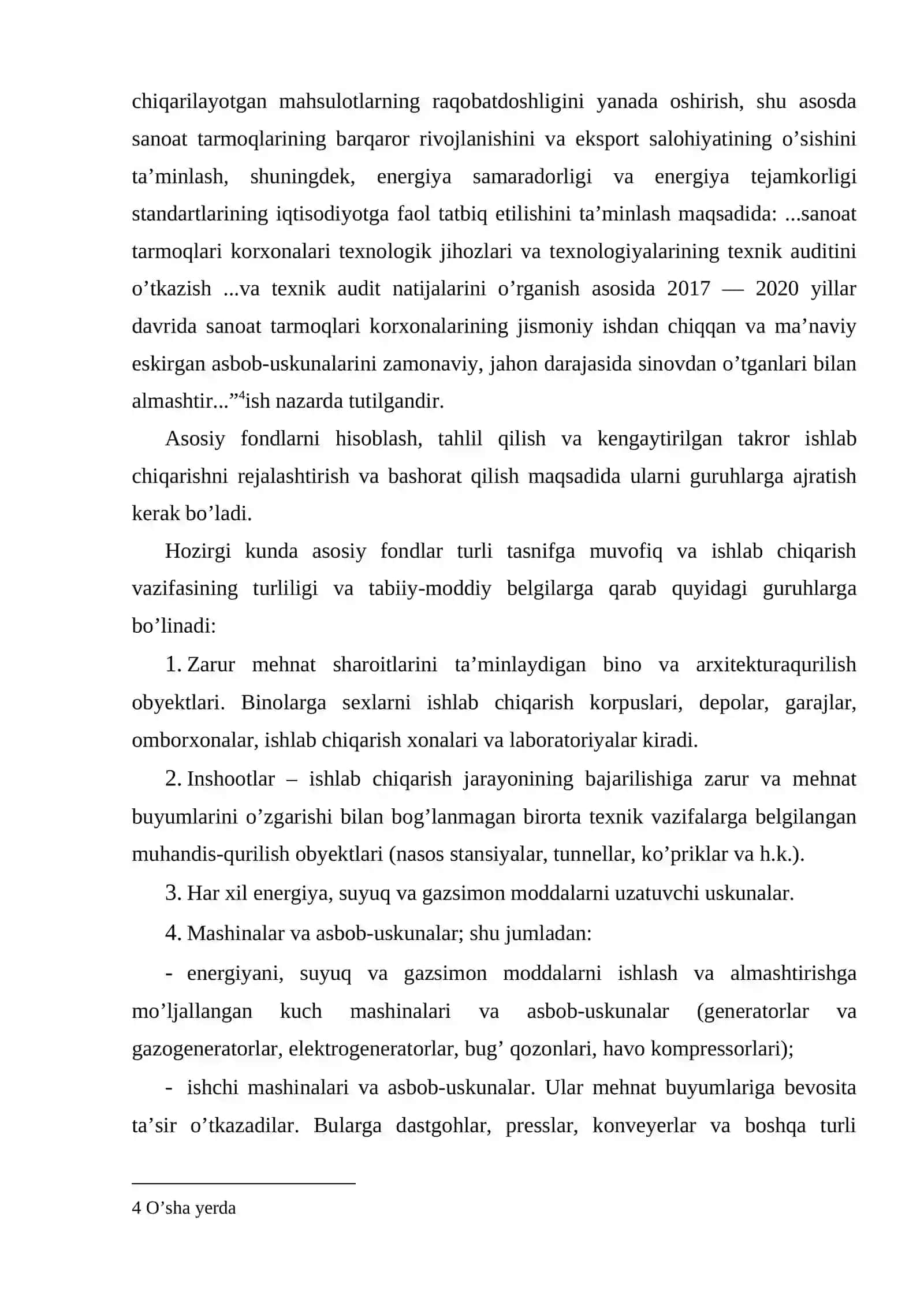 Asosiy fondlarning iqtisodiy mohiyati va ahamiyati, tarkibi va tuzilishi 4