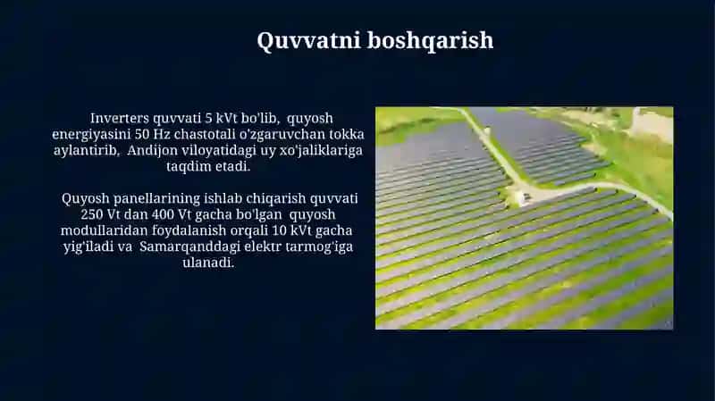 Quyosh fotoelektr tizimlari 4