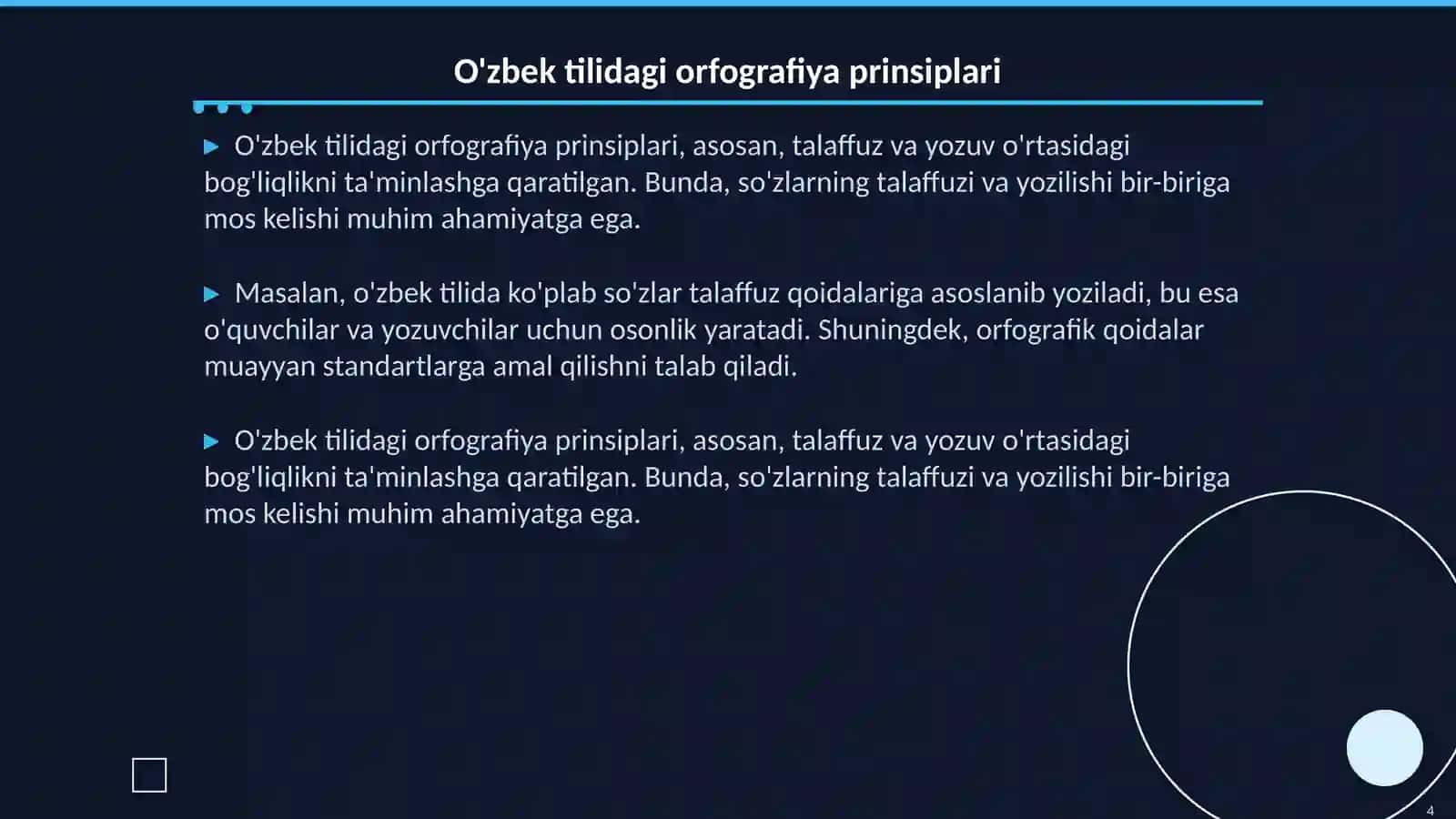 Orfografiyaning tarixiy-an'anaviy prinsiplari 4