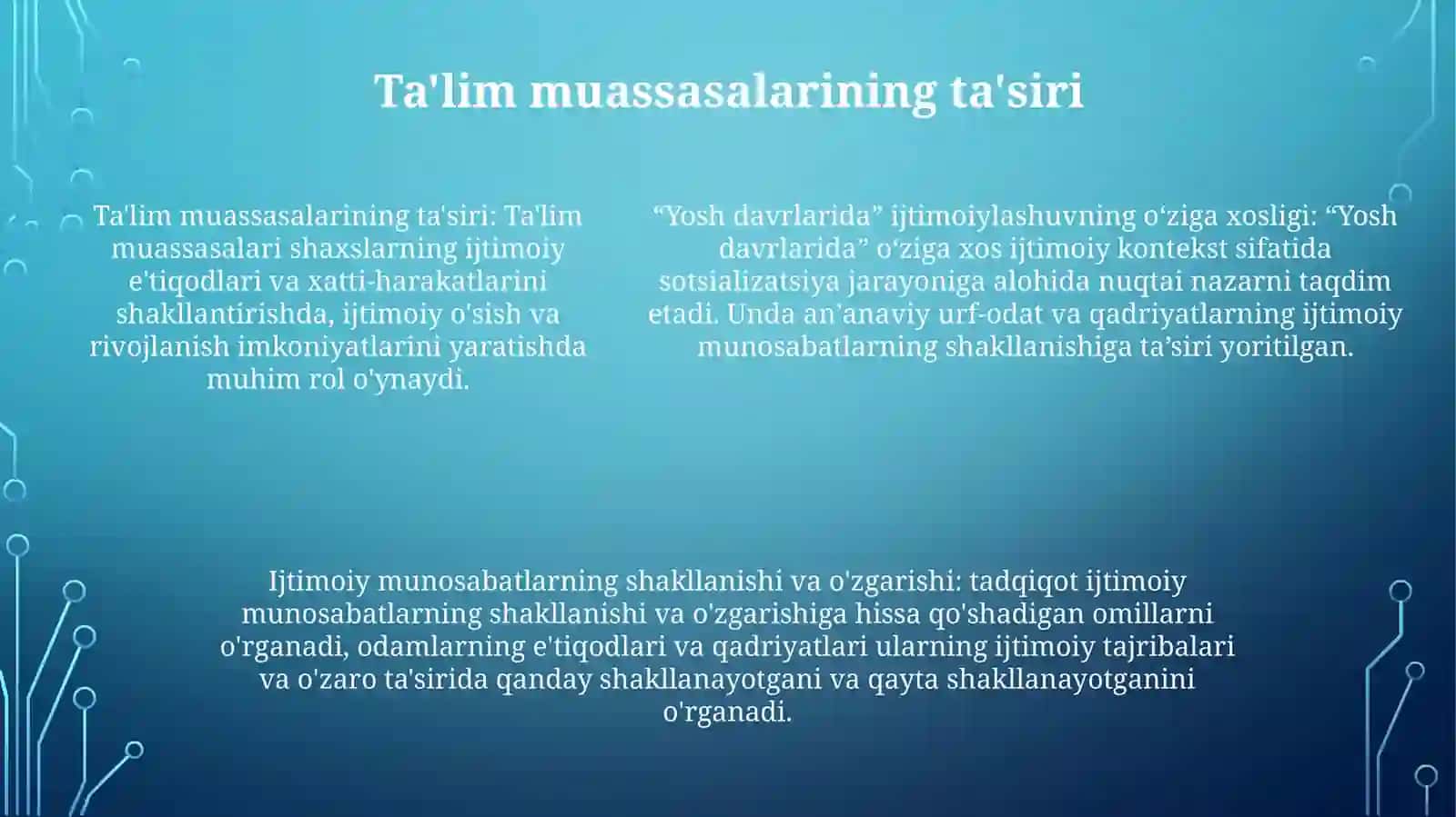 Yosh Davlarida Shaxs Ijtimoiylashuvining Oʻziga Xosligi. Ijtimoiy Ustanovkalarni Shakllanishi Va Oʻzgarishi 4