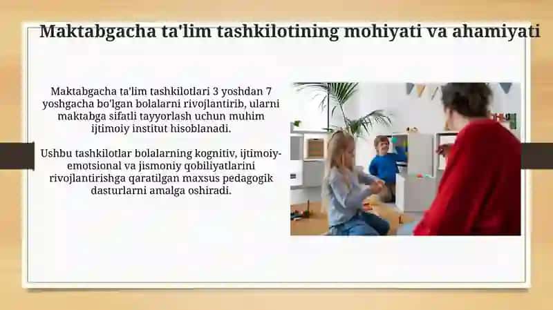 Maktabgacha ta'lim tashkiloti - maktabgacha yoshdagi bolalar ijtimoiy tarbiya maskani 4