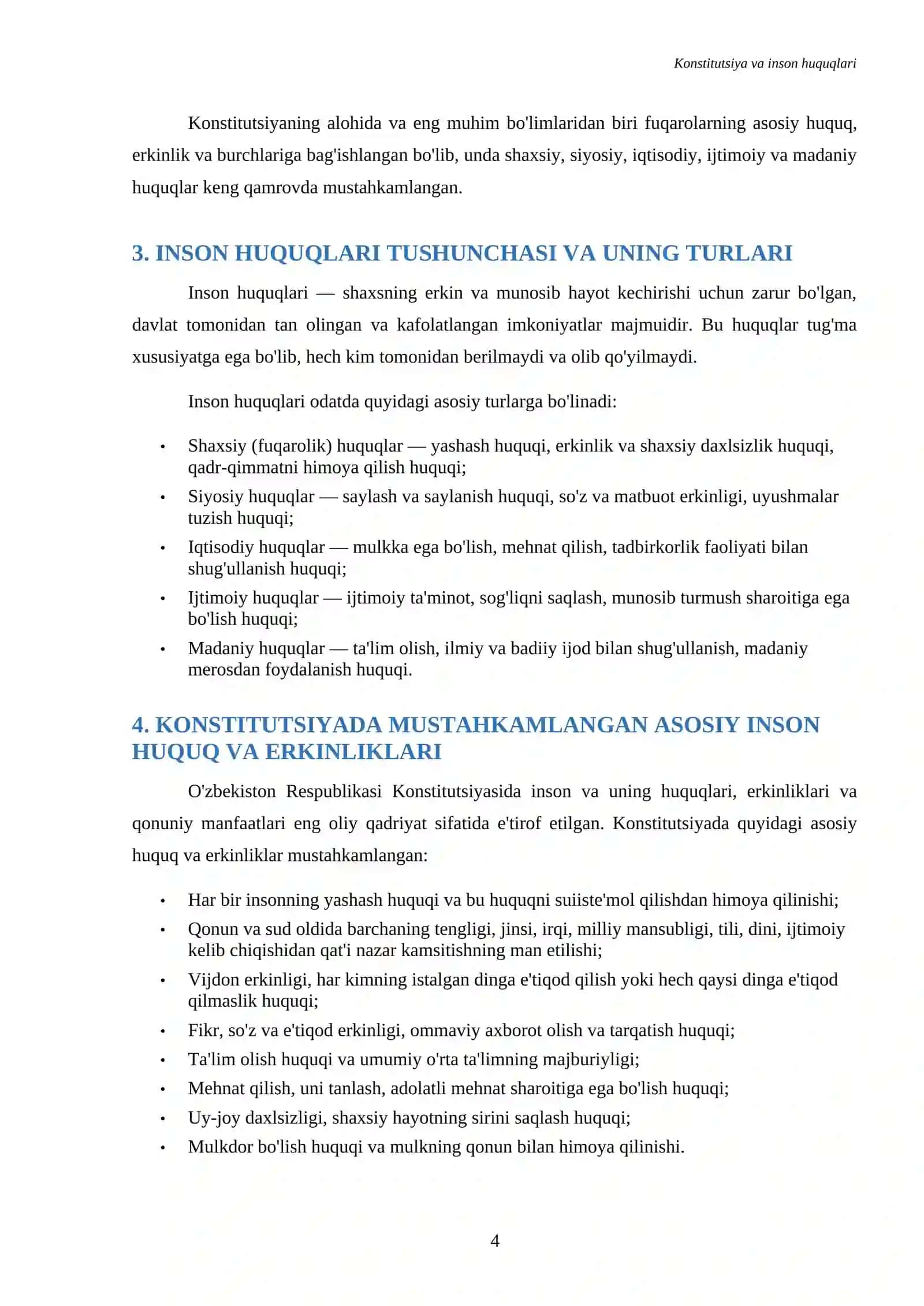 Referat Konstitutsiya va inson huquqlari 4
