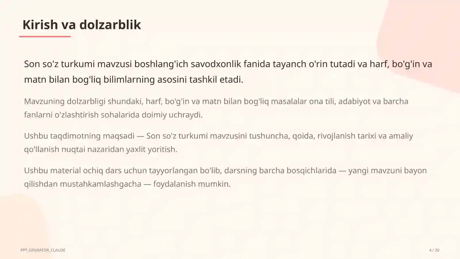Son so'z turkumi (4-sinf) 4