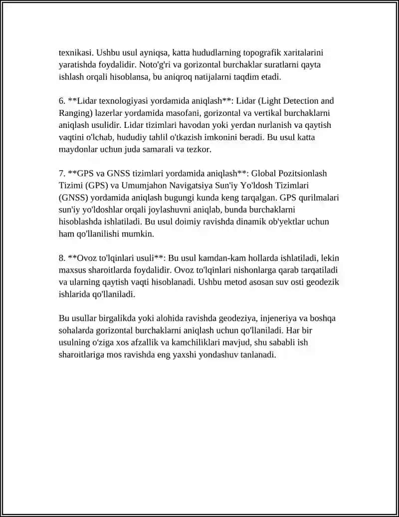 GORIZONTAL BURCHAKLARNI OLCHASH USULLARI 4