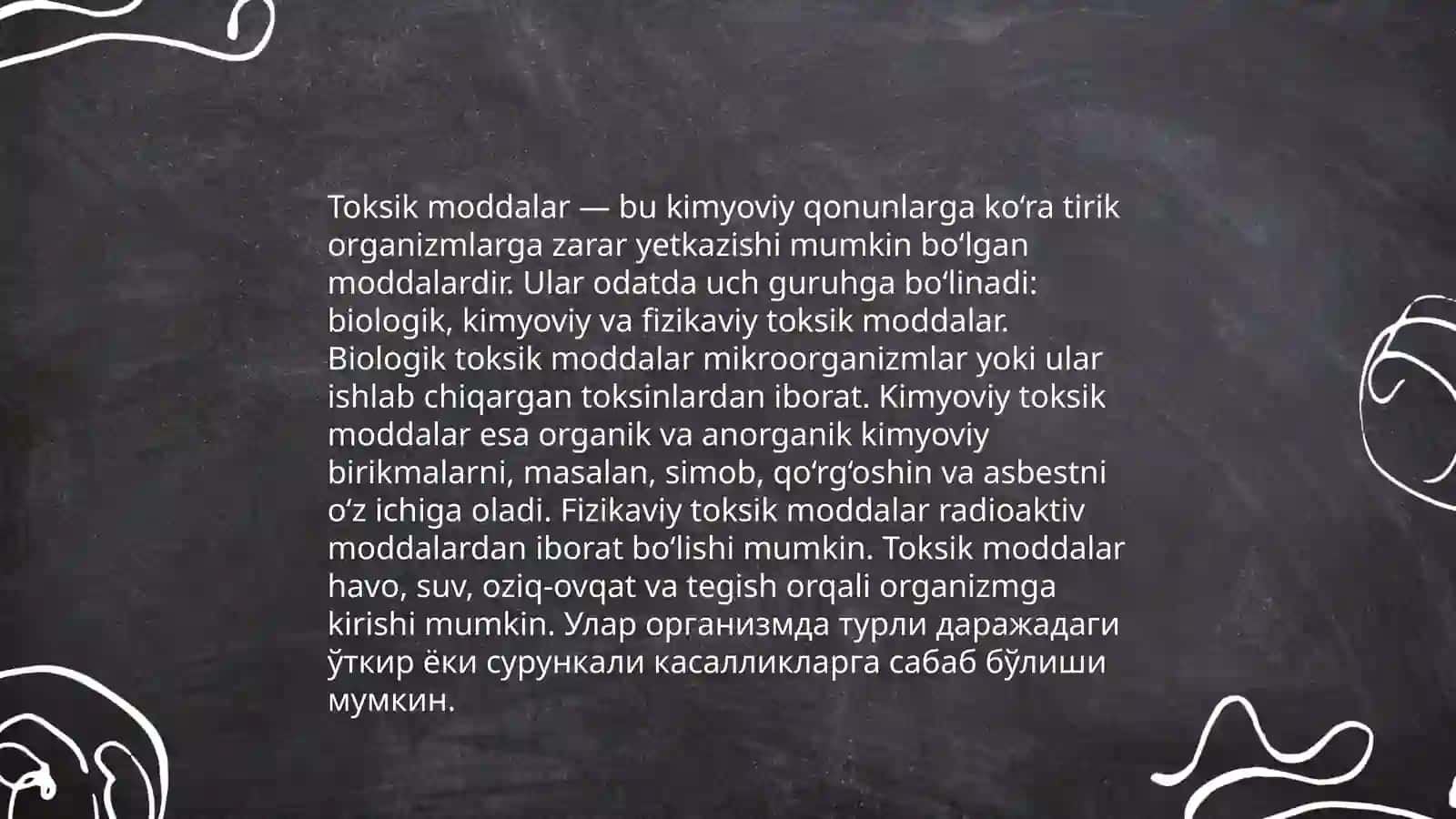 Toksikologik kimyo moduli,maqsadi mohiyati va vazifalari 4