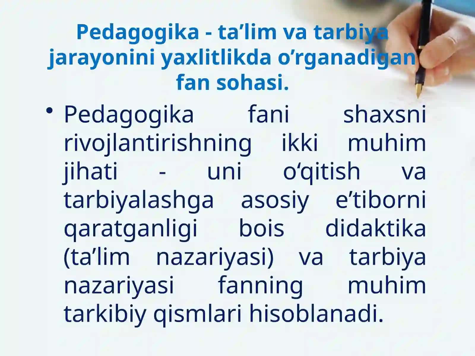 FAN.SHAXS. RIVOJLANISHI. PEDAGOGIKA. TARBIYASI TO‘G‘RISIDAGI. METODOLOGIYASI VA ILMIY-PEDAGOGIK TADQIQOTLAR VA METODLARI 4