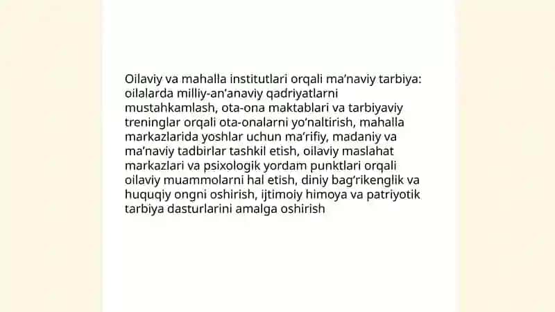 Yangi Oʻzbekistonda amalga oshirilayotgan maʼnaviy oʻzgarishlar 4
