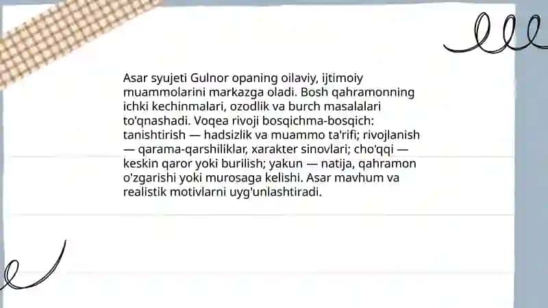 Oybek "Gulnor opa" hikoyasi 4