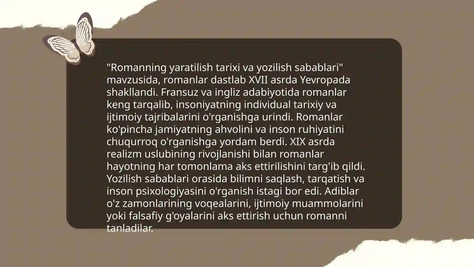 Oʻtgan kunlar romanini tahlil qilish metodikasi 4