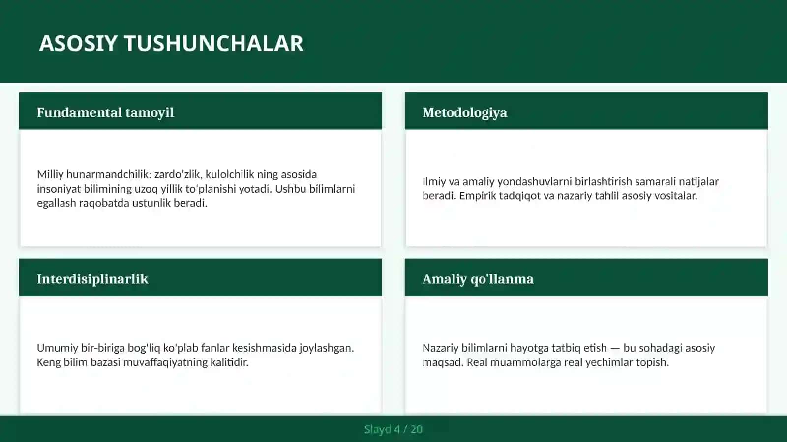 Milliy hunarmandchilik: zardo'zlik, kulolchilik 4